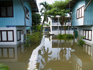 Image showing Monsoon season in Ayuttaya, Thailand 2011