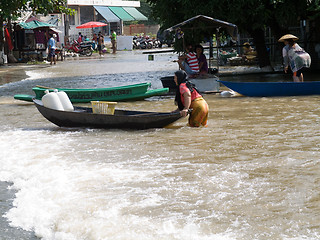 Image showing Monsoon season in Ayuttaya, Thailand 2011