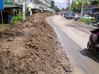 Image showing Monsoon season in Ayuttaya, Thailand 2011