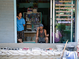 Image showing Monsoon season in Ayuttaya, Thailand 2011