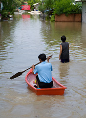 Image showing Monsoon season in Ayuttaya, Thailand 2011