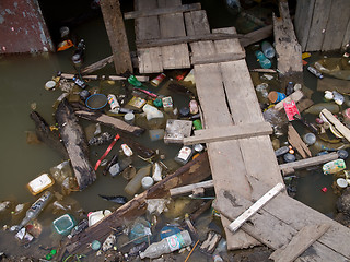 Image showing Monsoon season in Ayuttaya, Thailand 2011