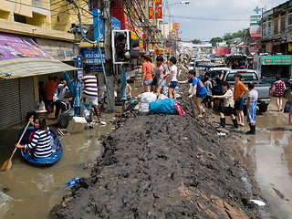 Image showing Monsoon season in Ayuttaya, Thailand 2011