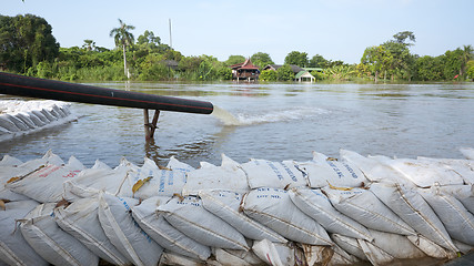 Image showing Monsoon season in Ayuttaya, Thailand