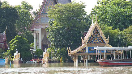 Image showing Monsoon season in Ayuttaya, Thailand