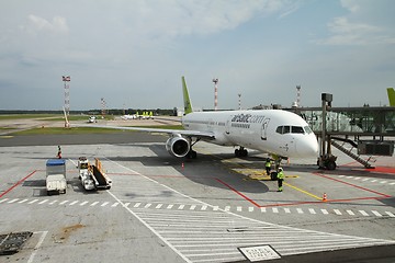 Image showing Air Baltic airplane