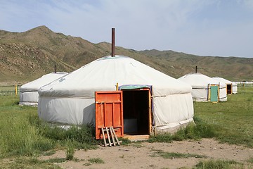 Image showing Ger camp in Mongolia