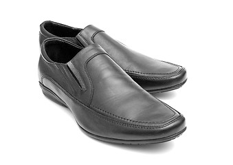 Image showing Pair of black man's shoes 