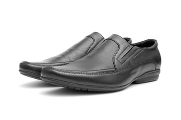 Image showing Pair of black man's shoes 