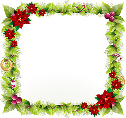 Image showing Christmas background design to add any text in the middle.