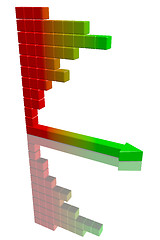 Image showing Business bar graph. High quality 3d render.