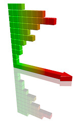 Image showing Business bar graph. High quality 3d render.