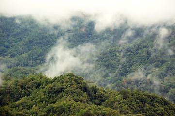 Image showing Mountain with fog