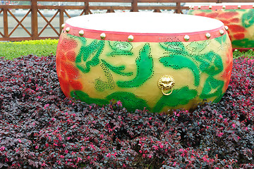 Image showing Drum in garden