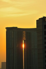 Image showing Urban sunset