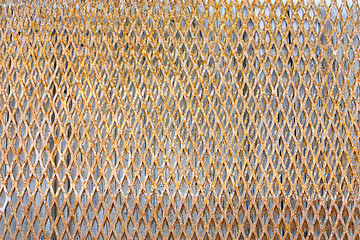 Image showing old rusty metal grating background