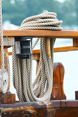 Image showing Rope on deck
