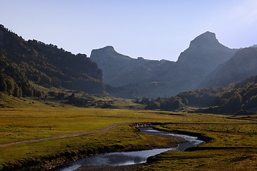 Image showing Dusk in the mountains