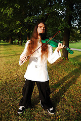 Image showing Playing the violin