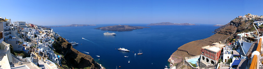 Image showing Volcano view from Caldera, Santorini