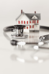 Image showing Stethoscope with Small Model Home