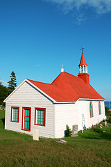 Image showing Old church and cemetery of Tadoussac