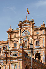 Image showing Palacio Espanol, Plaza de Espana in Seville