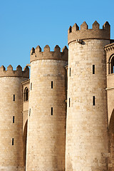 Image showing Detail of the Aljaferia Palace in Zaragoza, Spain