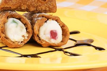 Image showing Mini sicilian cannoli