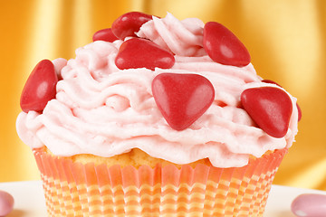 Image showing Fancy Valentine's Day cupcake