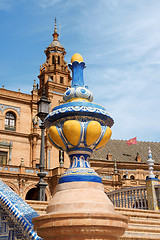 Image showing Detail of Plaza De Espana in Seville