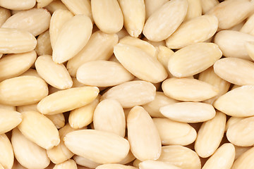 Image showing Peeled sweet almonds background