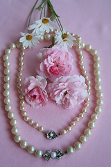 Image showing Two pearl-necklaces