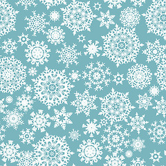 Image showing Seamless card with Christmas snowflakes. EPS 8