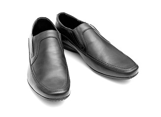 Image showing Pair of black man's shoes 