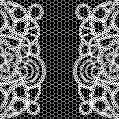 Image showing black background with lace