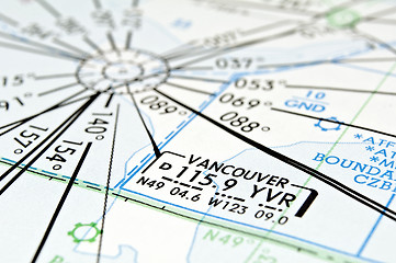 Image showing Vancouver aeronautical map.