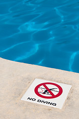 Image showing No diving sign