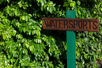 Image showing Watersports sign