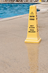 Image showing Wet floor sign