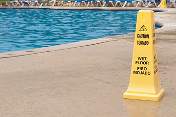 Image showing Wet floor sign