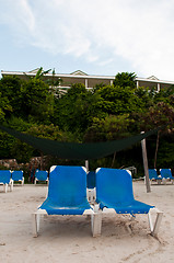 Image showing Beach chairs