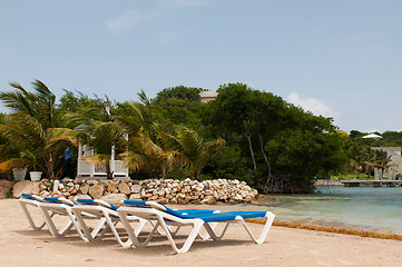 Image showing Beach chairs