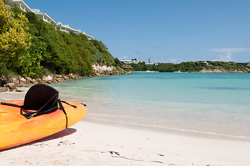 Image showing Kayak on beach