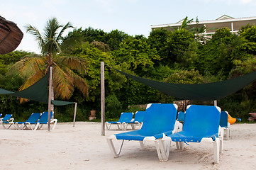 Image showing Beach chairs