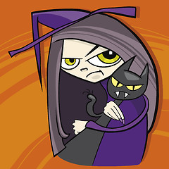 Image showing cartoon witch