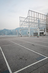 Image showing large numbered space parking lot 