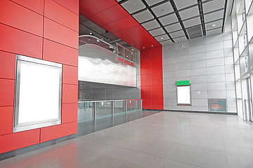 Image showing Large Billboard for advertisement use in a modern building 