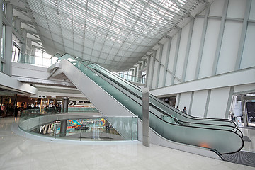 Image showing Escalator in the shopping mall