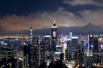 Image showing Hong Kong at night 